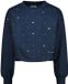 Vingino Nathalia Pull Fille Manches Longues Col Rond Coton Bleu Foncé 116
