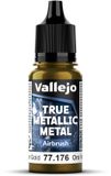 Vallejo Hobbyverf Acrylverf - 77176 True Metallic Metal - Airbrush - Groenachtig Goud - Acryl - Verf flesje - 1x 18 ml
