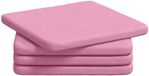 vidaXL Coussin d'assise 4 pièces Tissu Rose 40 x 40 x 3 cm