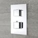 Kubix Complete Handdoucheset 1 Weg Douchekraan 21,5x12cm Chroom