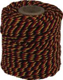 Merkloos / Sans marque SnelShoppen Katoenen Koord 50g - 35m - Zwart/Geel/Rood