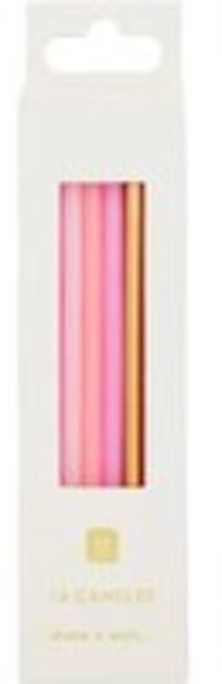 Talking Tables Rose Pink Taper Candles - Set of 16