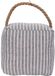 Luance Stopper de porte Cube - rayé bleu - tissu - 1 kilo - D10 x 23 cm