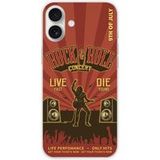 Apple iPhone 16 Plus Rock and roll bedrukt siliconen hoesje