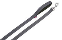 Nobby Soft Grip Hondenriem, 120 cm/25 mm, donkergrijs/zwart