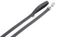 Nobby Soft Grip Hondenriem, 120 cm/25 mm, donkergrijs/zwart