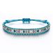 Deja Jewels Touw armband voor dames met multicolor en turquoise kristallen