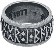 Alchemy Gothic Schriftzeichen Heren Ring - zilverkleurig - XL