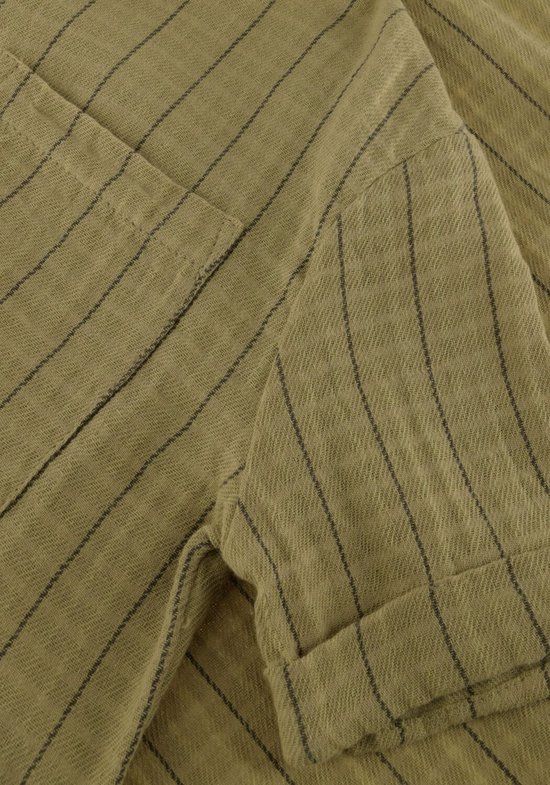 DAILY7 Shirt Small Stripe Polo's & T-shirts Jongens - Polo shirt - Khaki - Maat 86