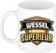 Bellatio Decorations Naam mok Wessel - wit - Superieur - keramiek - 300 ml - collega beker - cadeau