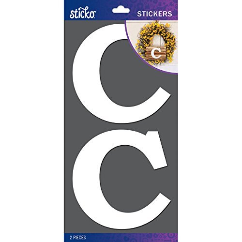 - stickosticko Basic wit monogram stickers-c, andere, meerkleurig