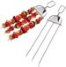 Ibenzoa® Roestvrijstalen Grillspiesen Set van 2 met Handige Schuif en Opbergtas voor Perfecte BBQ