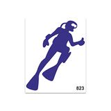 Quattroerre 823 Sticker Sub blauw 14 x 16 cm