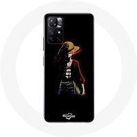 Maniacase Hoesje voor Xiaomi Redmi Note 11s 5G One Piece Manga Anime Luffy Zwarte Achtergrond
