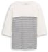 Tom Tailor - Grande taille - Chemise à manches longues à rayures - Taille 46 - blanc cassé bleu marine rayé