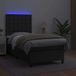 Maison Exclusive - Lit boxspring avec matelas et éclairage LED, noir, 80 x 200 cm, similicuir