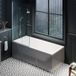 Hudson Reed Baignoire douche rétro – Pare baignoire douche chromé – 170 x 70 cm - Richmond