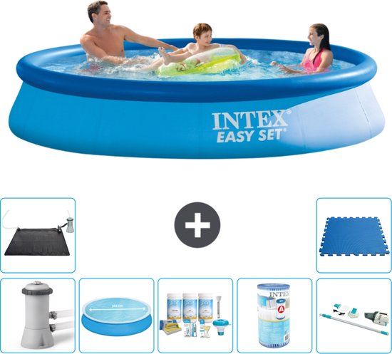 Intex Easy Set Zwembad - 366 x 76 cm - Rond - Blauw - Compleet Pakket