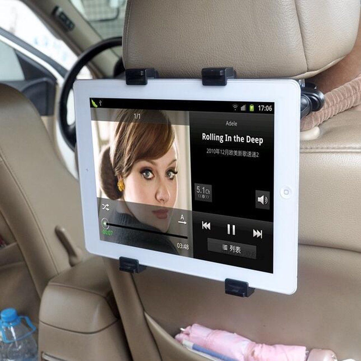 AKA Autohouder Ipad - Telefoon - Universeel - Auto houder - Tab - Ipad - Telefoon - wintersport - vakantie - zwart