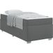 DESIGN IN Lit Simple Lit Adulte Cadre De Lit Avec Matelas Gris Foncé 80 X 200 Cm Tissu
