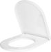 StarTech Toiletzitting D-vorm PP-kunststof Wit Bekleed met stof Complete set Met scharnieren Gemakkelijk schoon te maken