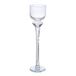 DRW Theelichthouder met glazen voet, transparant, 12 x 12 x 60 cm