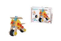 Eichhorn Construct Mini Motorfiets - 47-delig constructiespeelgoed met draaibare wielen ter bevordering van de motoriek van FSC-gecertificeerd hout, combineerbaar met andere sets, vanaf 3 jaar