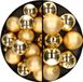 Decoris Kaemingk B.V. 28x stuks kunststof kerstballen goud 4 en 6 cm