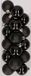 Decoris petites boules de Noël - 16x pc - noir - 4 cm - plastique