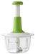 Cheffinger, hachoir manuel, lames en acier inoxydable, bol de 2 litres, blanc/vert