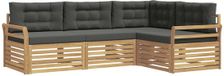 vidaXL - Buiten - bank - set - 4 - st - Wit - en - antracietkleurig - Polyester