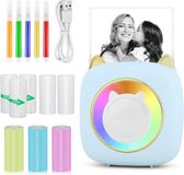 Holland Connections Mini-printer - imprimante photo mobile avec LED sept couleurs - imprimante photo portable - impression photo sans fil - imprimante thermique - smartphone - Bluetooth