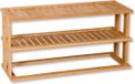 Kesper Keuken aanrecht etagiere - 2 niveaus - bamboe - rekje/organizer - 55 x 20 x 27 cm - lichtbruin