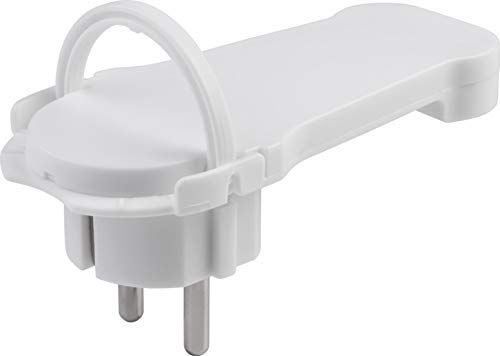 Meister 7421070 Platte Stekker, Met Klapbeugel, Wit - 4004646205719