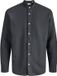 JACK&JONES JJEBREEZE LINEN BLEND BAND SHIRT L/S SN Chemises Homme L Coton Lin Noir