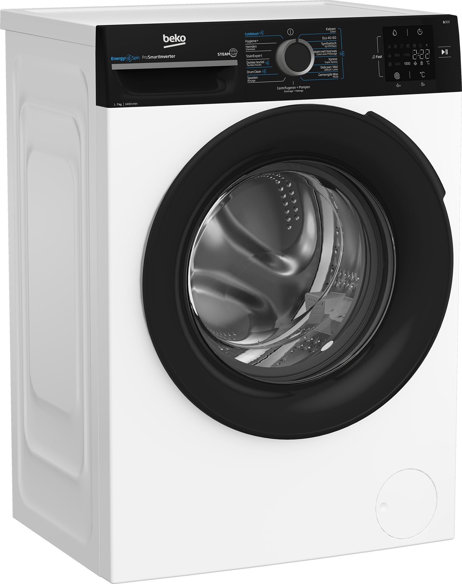 Beko BM3WFU3741B EnergySpin - Wasmachine - Wit