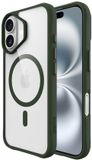 Buddi Hybrid - Hoesje Geschikt voor Apple iPhone 16 - Compatibel met MagSafe - Back Cover met Magneet - Magnetische Beschermhoes - Transparant Groen