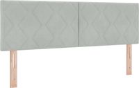 vidaXL - LED Hoofdbord Lichtgrijs 144 cm Fluweel