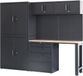 HBM Premium Modulair Werkplaatssysteem, 8 Delig, Mat Zwart