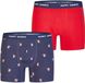 Happy Shorts Heren Boxershorts Kerst 2-Pack Donkerblauw/Rood - Maat L