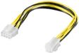 Goobay CAK S-10 8 pin - P4 plug Geel 0.24m electriciteitssnoer
