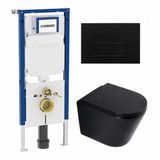 Geberit QeramiQ Dely Toiletset - Mat Zwart