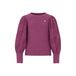 Like Flo getailleerde gebloemde blousetop met borduursels - paars
