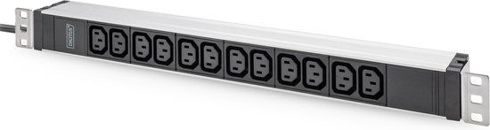Digitus DN-95426 19 inch Stekkerdoos voor patchkast 1 HE Apparaatcontactdoos C13 10A