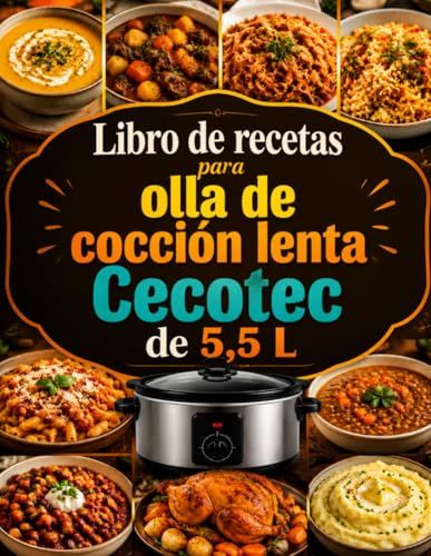 Libro Cecotec Libro de recetas para olla de cocción lenta de 5,5 L