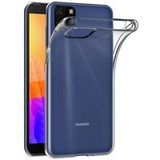 Phonillico® Hoesje voor Huawei Y5P - Siliconen Gel TPU Transparant Zacht Ultradunne