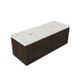 Saniclass Holz Frame Badkamermeubelset - 120x45x43cm - Dia marmeren wastafelblad gepolijst (wit) - 2 kraangaten - 1 lade - mat eiken charcoal (hout) SW1420773/SW728220