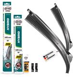 HEYNER® Essuie-glace pour VW LUPO 06.2003 - 07.2005, Essuie-glace plat HYBRID, Aérodynamique & Flexible, Revêtement Nanographite