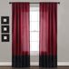Lush Decor Milione Fiori raamgordijnen paneelset voor woonkamer, eetkamer, slaapkamer (paar), 106,7 cm B x 213,4 cm L, rood/zwart
