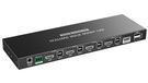 PremiumCord 4:1 4K HDMI KVM-schakelaar met afstandsbediening, UHD 4K 2160p 60Hz, Full HD 1080p, USB-overdracht, HDMI 2.0, HDR, 3D, zonder vertraging, metalen behuizing